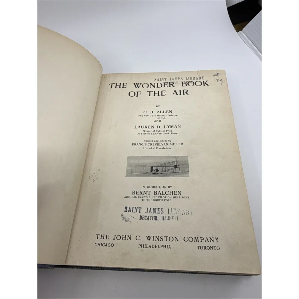 The Wonder Book of the Air by CB Allen & Lauren Lyman 1941 HB book Ex Library‎